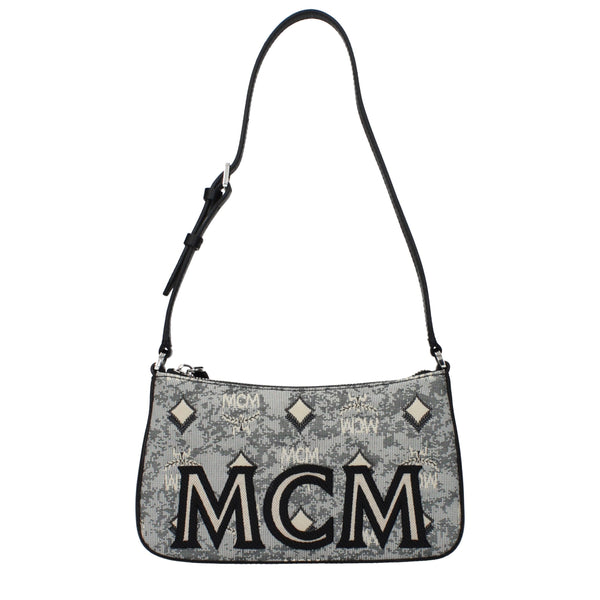MCM - Gray Fabric Crossbody Bag