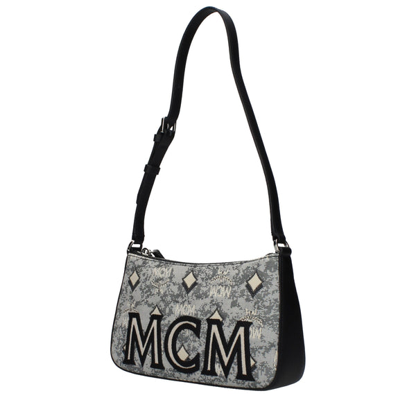 MCM - Gray Fabric Crossbody Bag