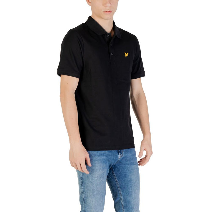 Lyle &amp; Scott Black Cotton Polo Shirt