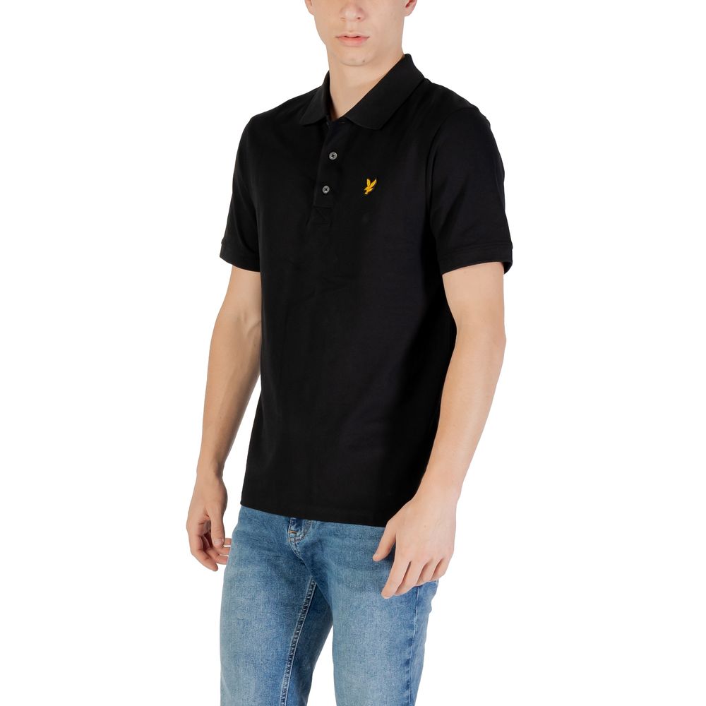 Lyle &amp; Scott Black Cotton Polo Shirt