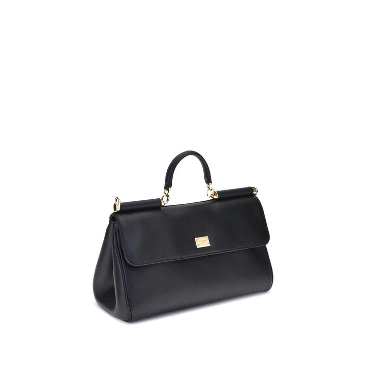Dolce &amp; Gabbana Black Calf Leather Bos Taurus Shoulder Bag