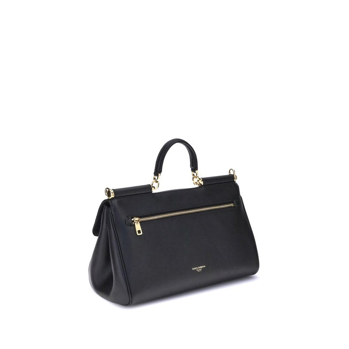 Dolce &amp; Gabbana Black Calf Leather Bos Taurus Shoulder Bag