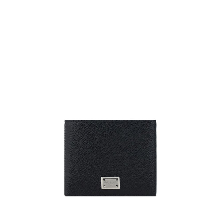 Dolce &amp; Gabbana Black Calf Leather Bos Taurus Wallet