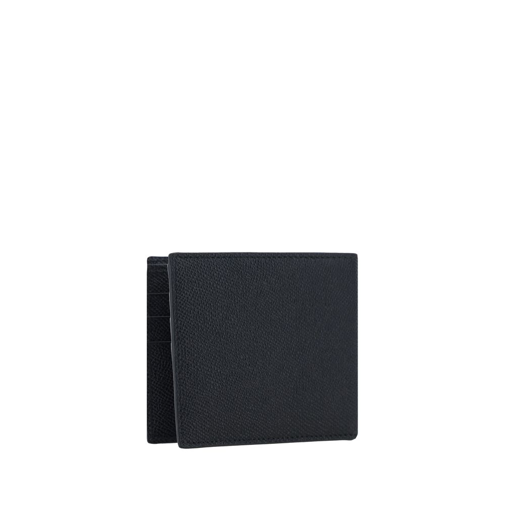 Dolce &amp; Gabbana Black Calf Leather Bos Taurus Wallet