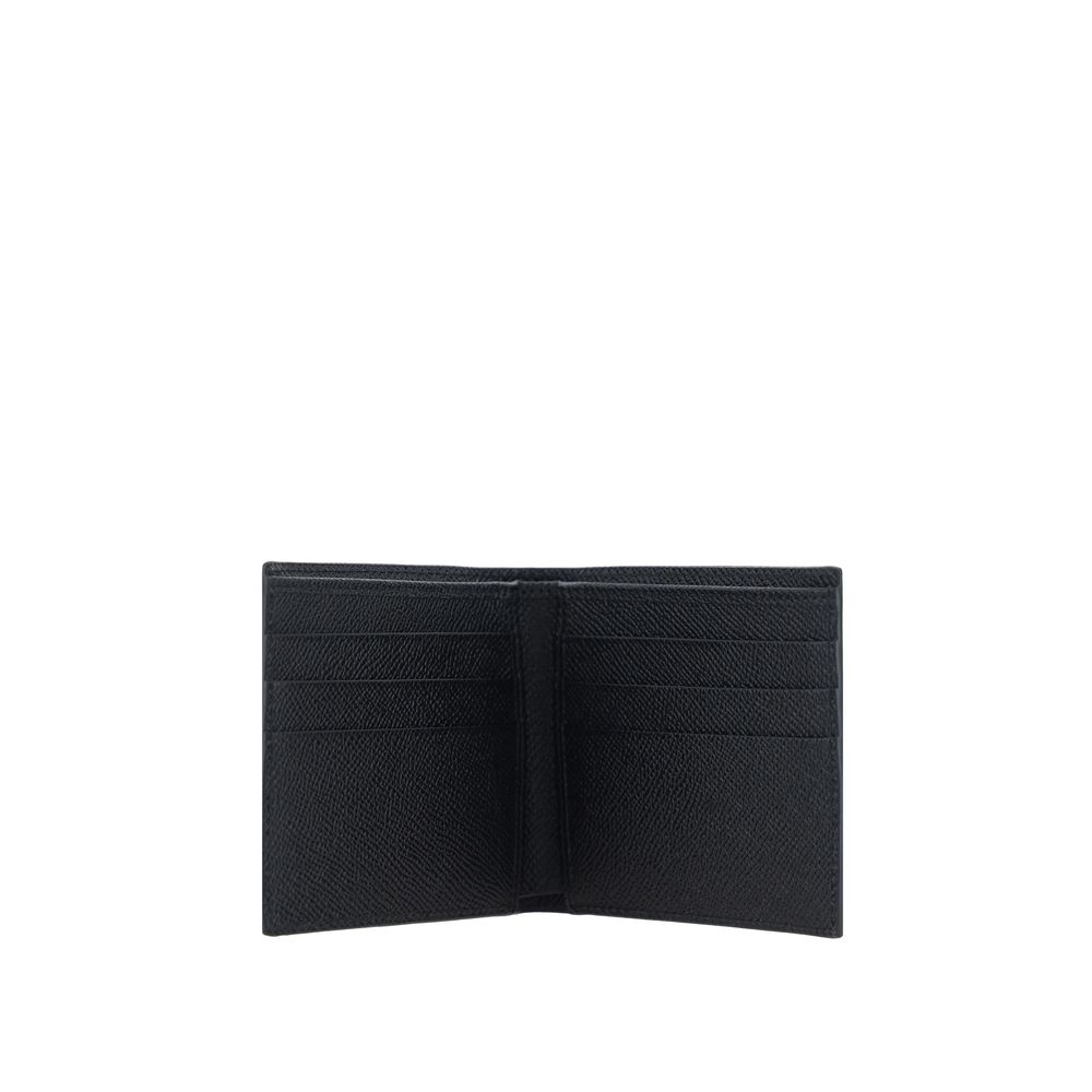 Dolce &amp; Gabbana Black Calf Leather Bos Taurus Wallet