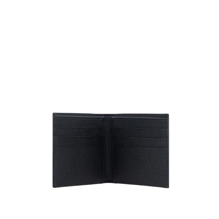 Dolce &amp; Gabbana Black Calf Leather Bos Taurus Wallet
