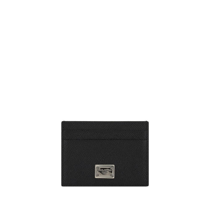 Dolce &amp; Gabbana Black Calf Leather Bos Taurus Wallet