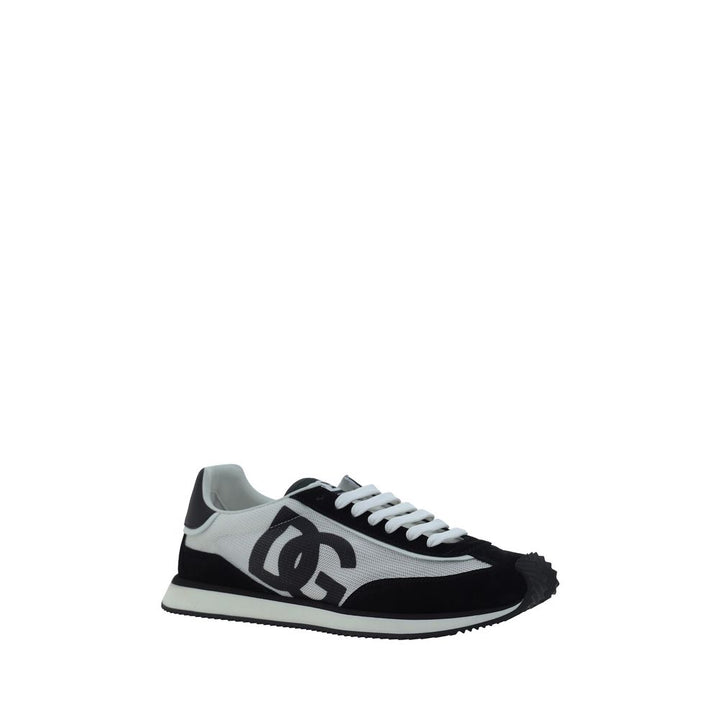 Dolce &amp; Gabbana White Fabric Athletic Sneakers