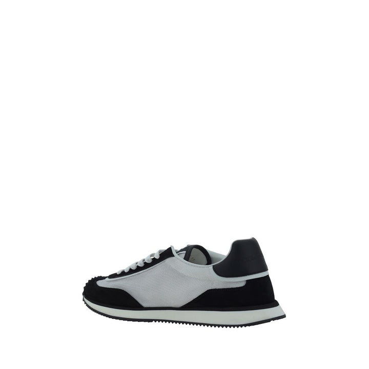 Dolce &amp; Gabbana White Fabric Athletic Sneakers