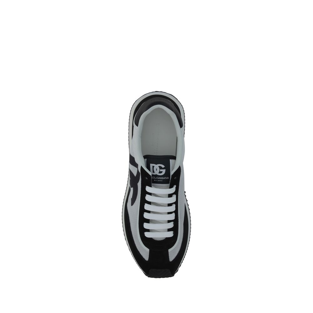 Dolce &amp; Gabbana White Fabric Athletic Sneakers