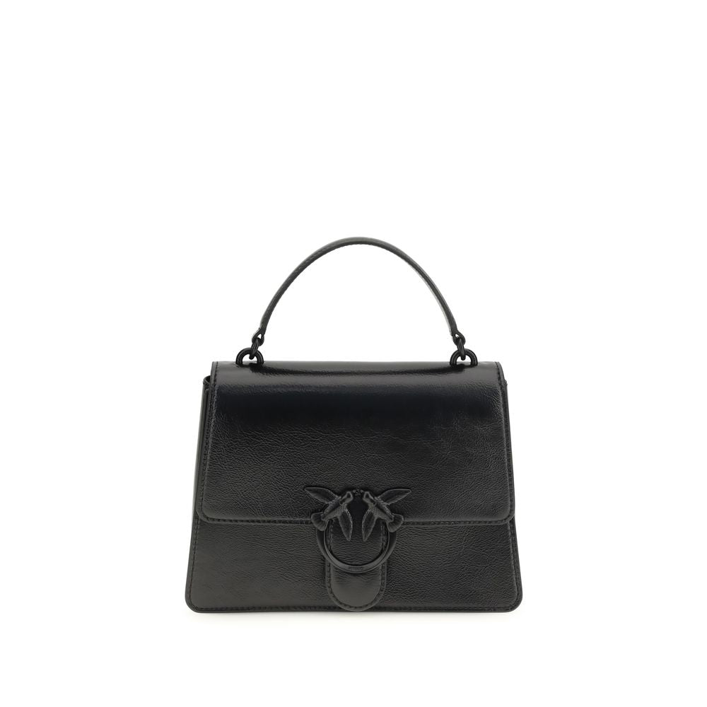 PINKO - Black Lamb Ovis Aries Handbag