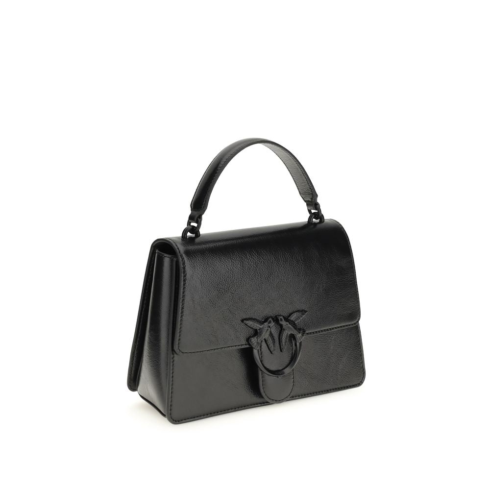 PINKO - Black Lamb Ovis Aries Handbag