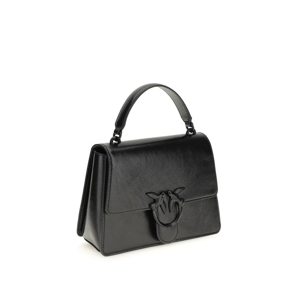 PINKO - Black Lamb Ovis Aries Handbag