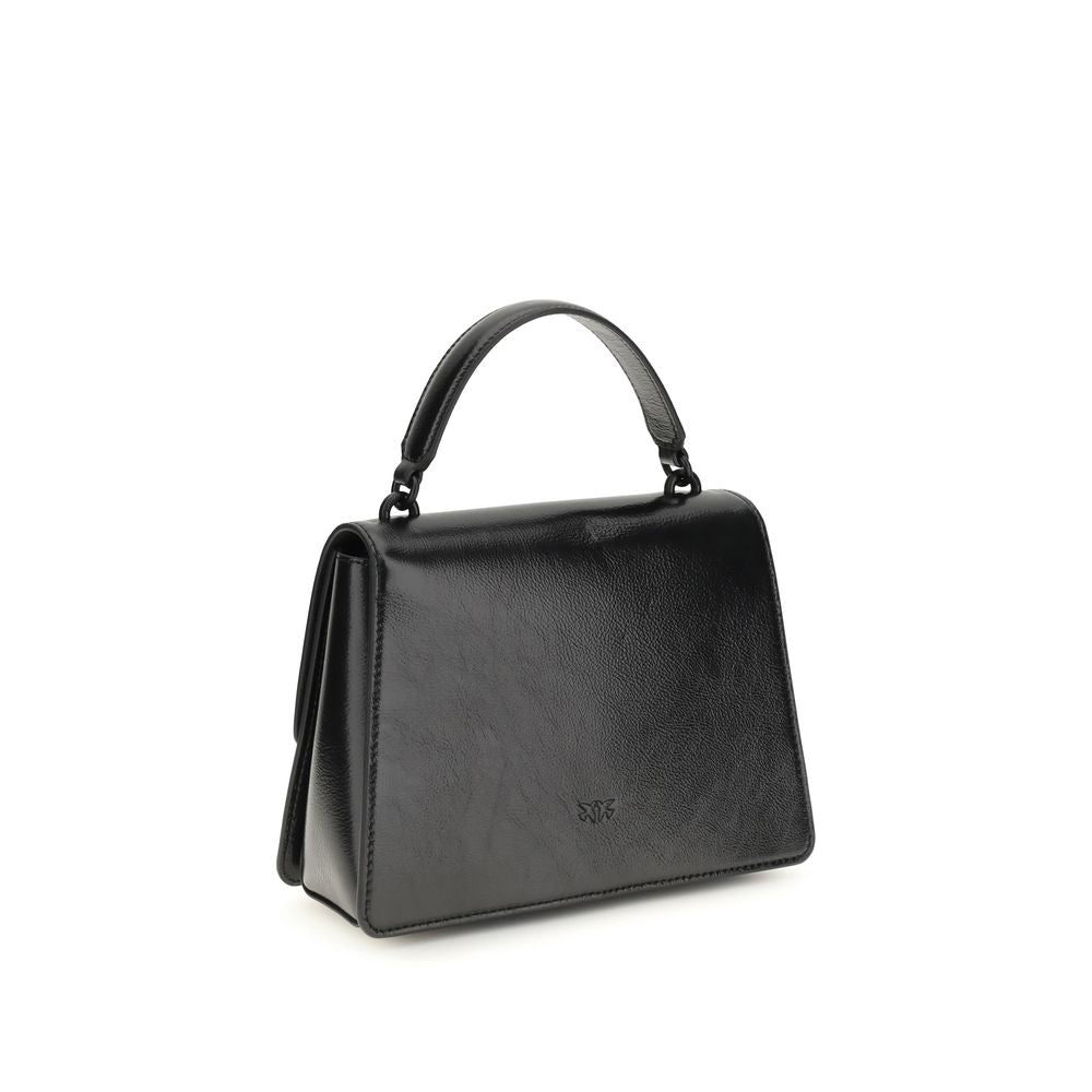 PINKO - Black Lamb Ovis Aries Handbag
