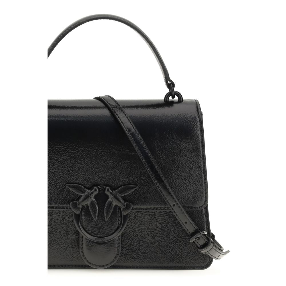 PINKO - Black Lamb Ovis Aries Handbag