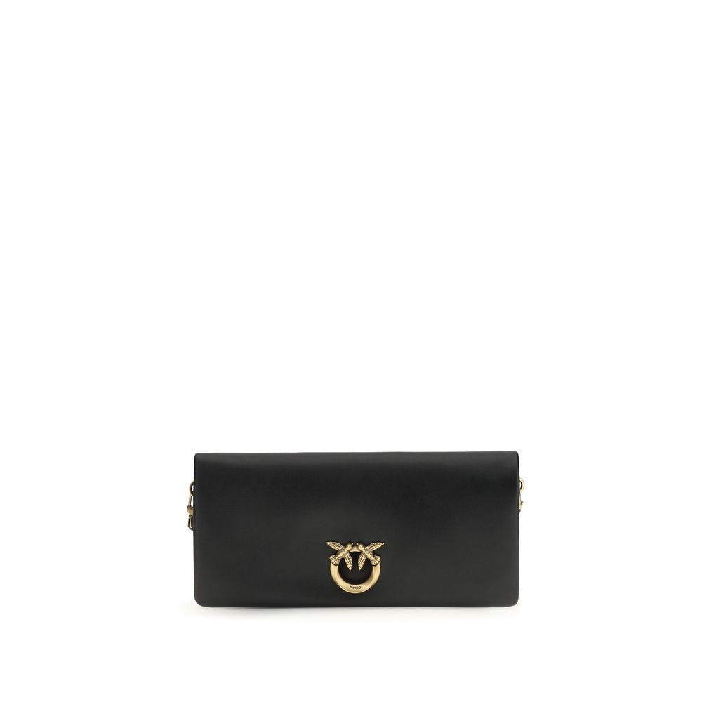 PINKO - Black Calf Leather Bos Taurus Clutch Bag