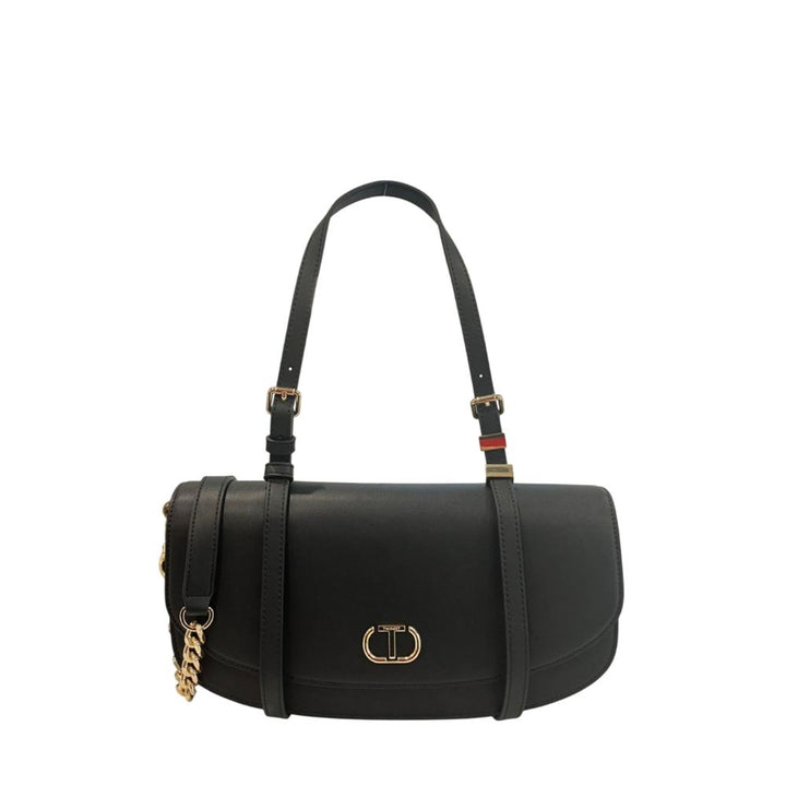 Twinset Black PU Women Shoulder Bag