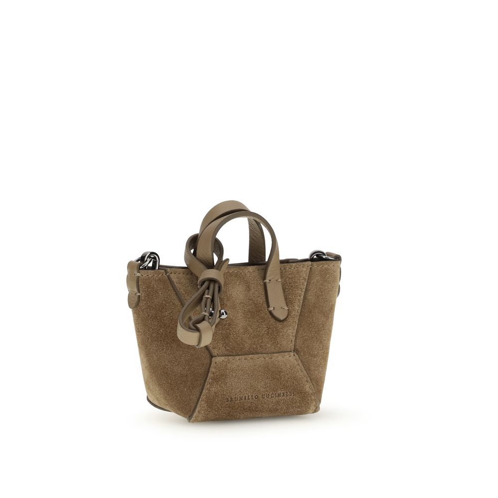 Brunello Cucinelli - Brown Calf Leather Bos Taurus Shoulder Bag