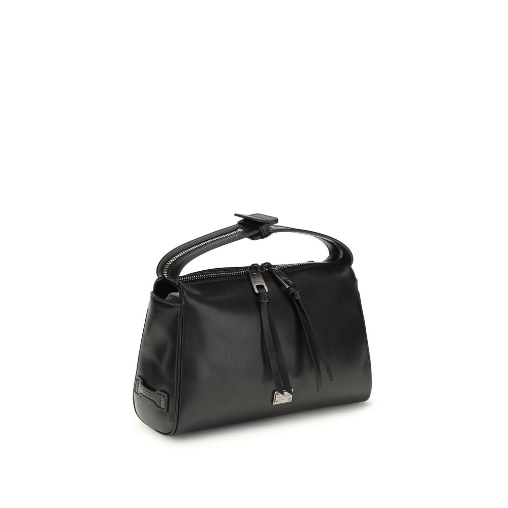 Dolce &amp; Gabbana Black Calf Leather Bos Taurus Handbag