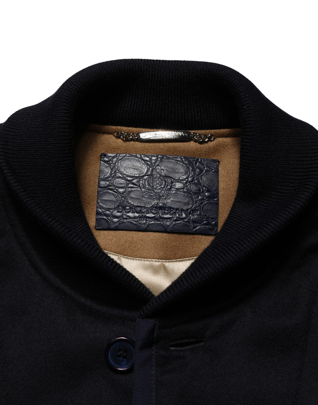 Dolce &amp; Gabbana Black Cashmere Knitted Button Down Jacket
