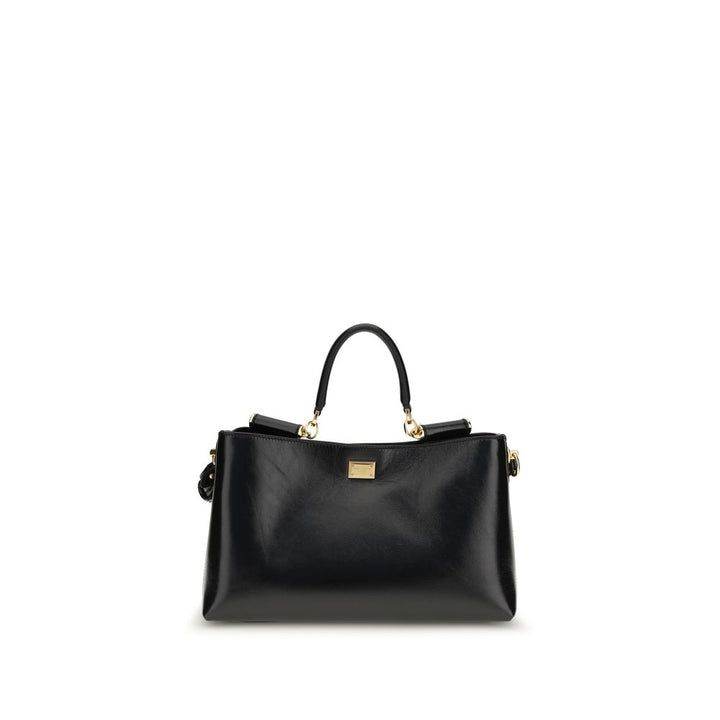 Dolce &amp; Gabbana Black Calf Leather Bos Taurus Shoulder Bag