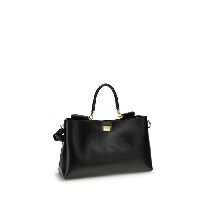 Dolce &amp; Gabbana Black Calf Leather Bos Taurus Shoulder Bag