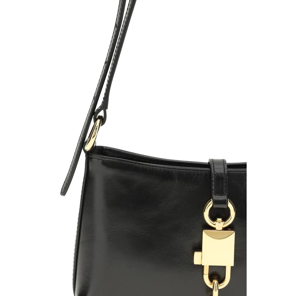 Dolce &amp; Gabbana Black Calf Leather Bos Taurus Shoulder Bag