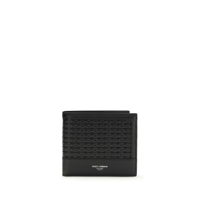 Dolce &amp; Gabbana Black Calf Leather Bos Taurus Wallet