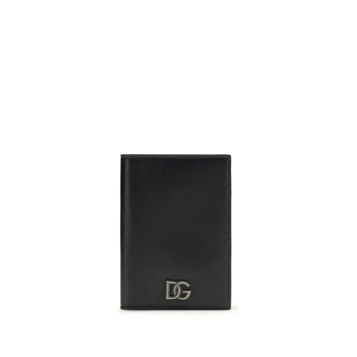Dolce &amp; Gabbana Black Calf Leather Bos Taurus Wallet
