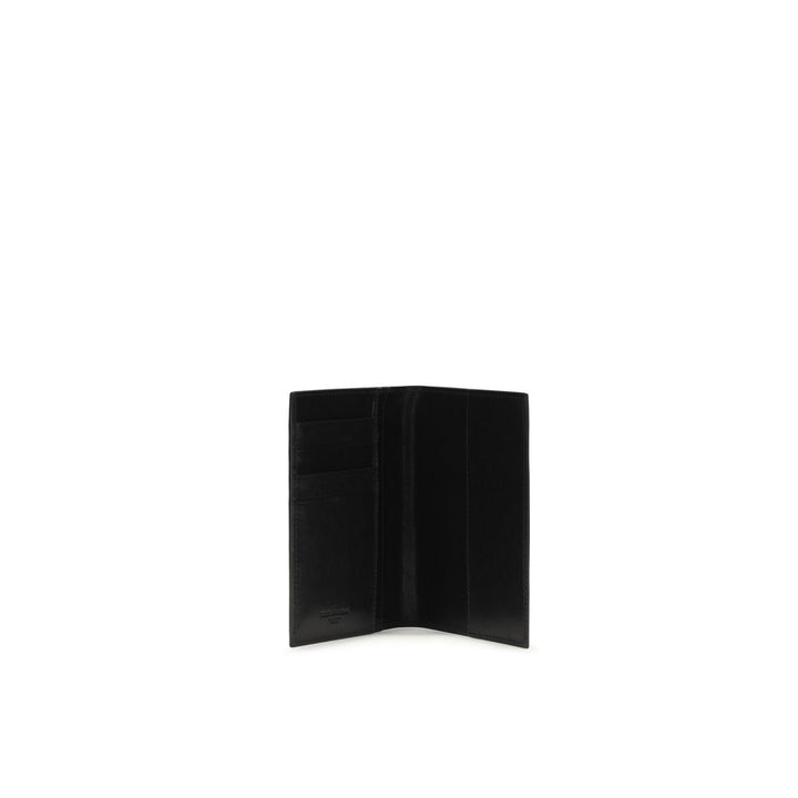 Dolce &amp; Gabbana Black Calf Leather Bos Taurus Wallet