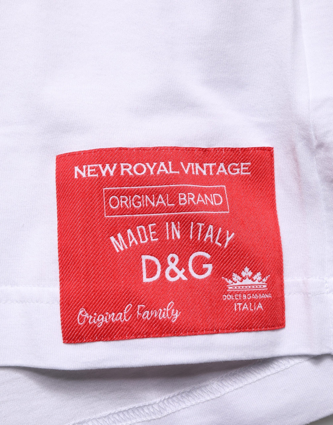Dolce &amp; Gabbana White Cotton Short Sleeves Crew Neck T-shirt