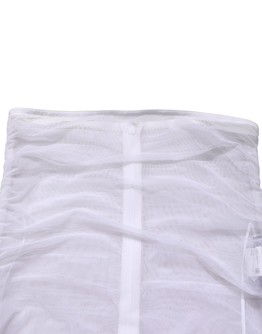 Dolce &amp; Gabbana White Sheer Nylon Stretch Sheath Maxi Dress