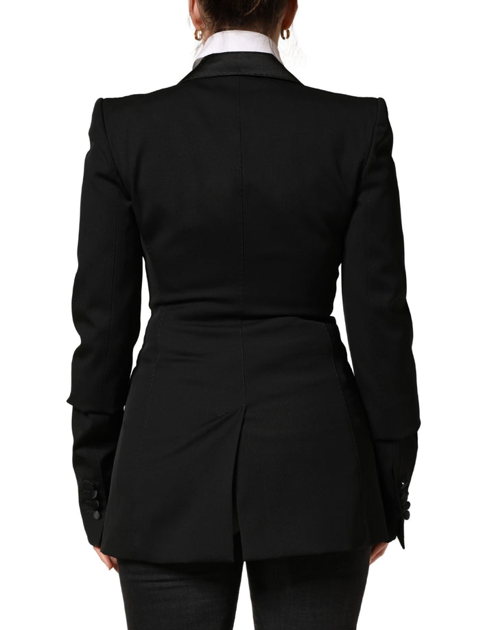 Dolce &amp; Gabbana Black Wool Single Breasted Blazer Jacket