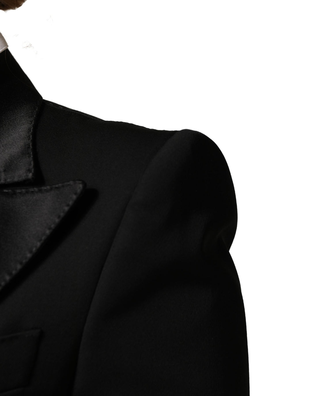 Dolce &amp; Gabbana Black Wool Single Breasted Blazer Jacket