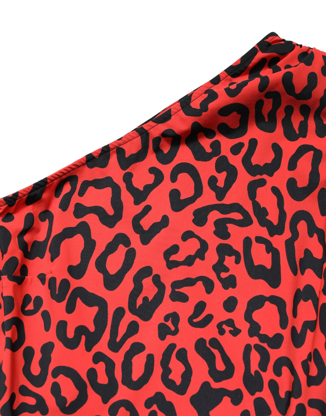 Dolce &amp; Gabbana Black Red Nylon Leopard Pattern Jumpsuit