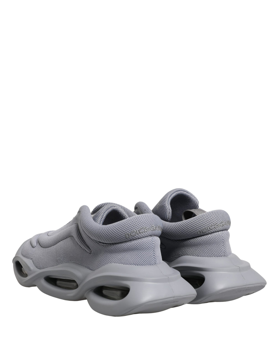 Dolce &amp; Gabbana Gray Slip On Wave Low Top Sneakers