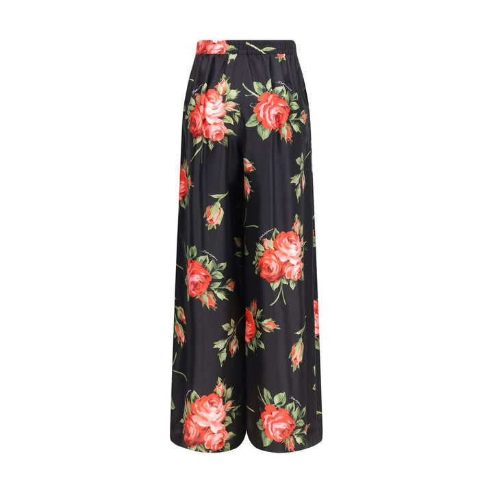 Dolce &amp; Gabbana Multicolor Silk Casual Pants