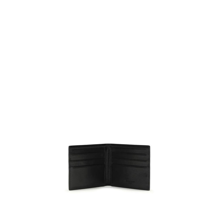 Dolce &amp; Gabbana Black Calf Leather Bos Taurus Wallet