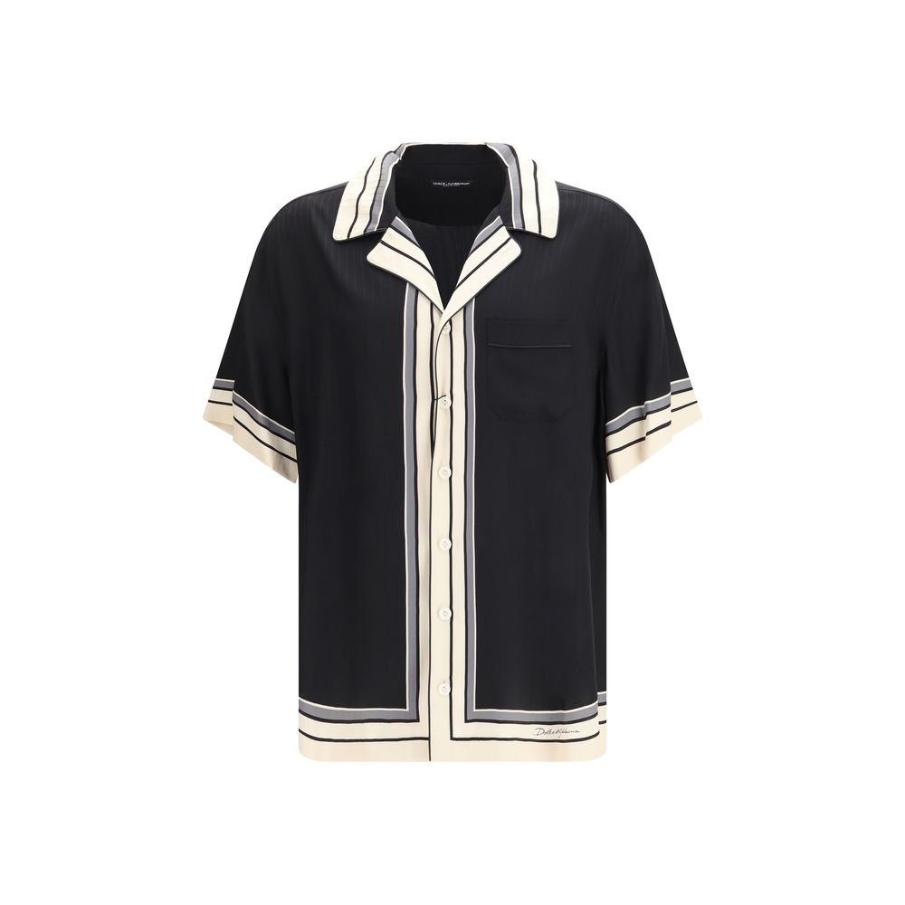 Dolce &amp; Gabbana Multicolor Silk Shortsleeve Shirt