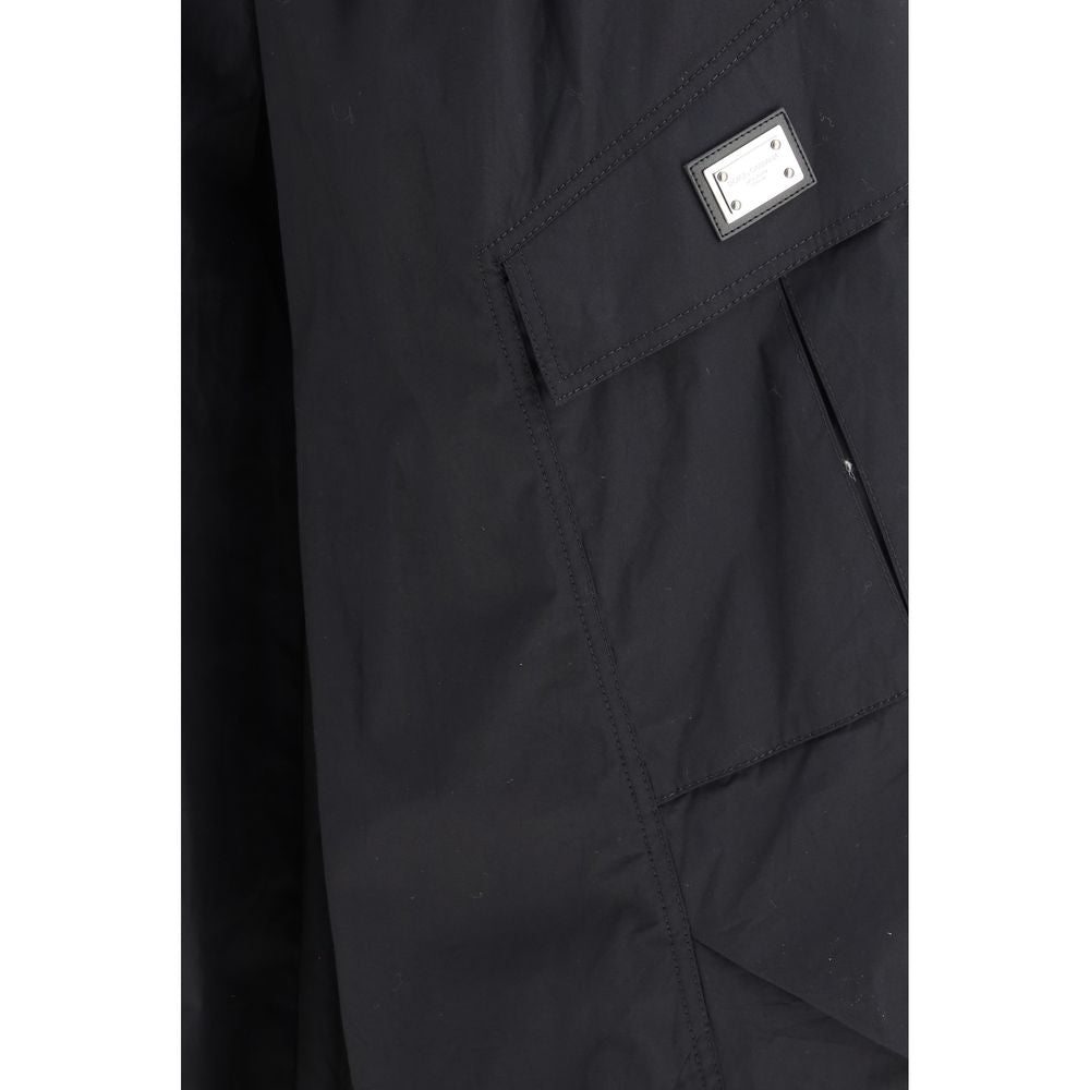 Dolce &amp; Gabbana Black Cotton Cargo Pants
