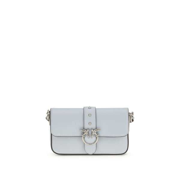 PINKO - Blue Calf Leather Bos Taurus Shoulder Bag