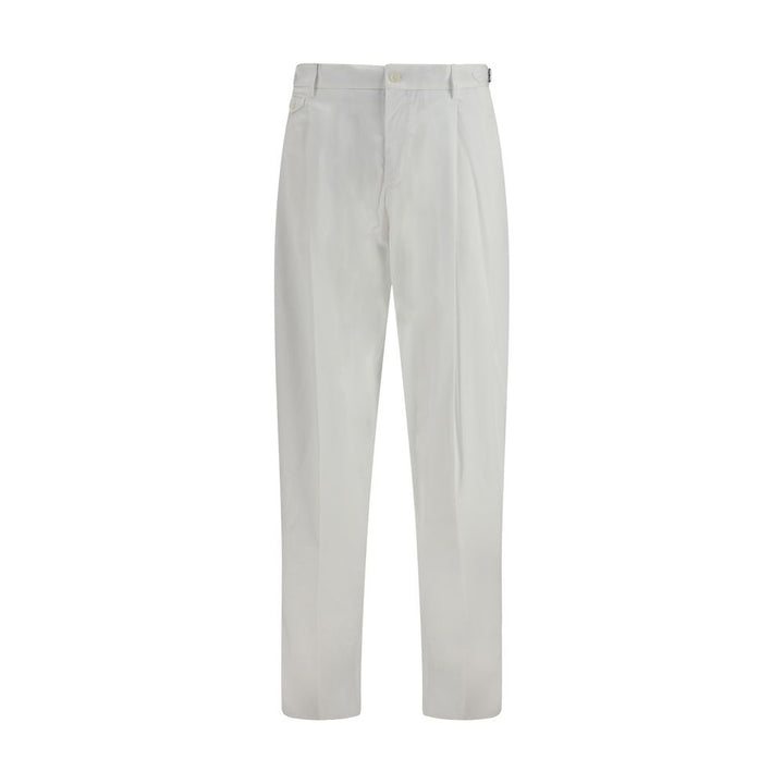 Dolce &amp; Gabbana White Cotton Casual Pants