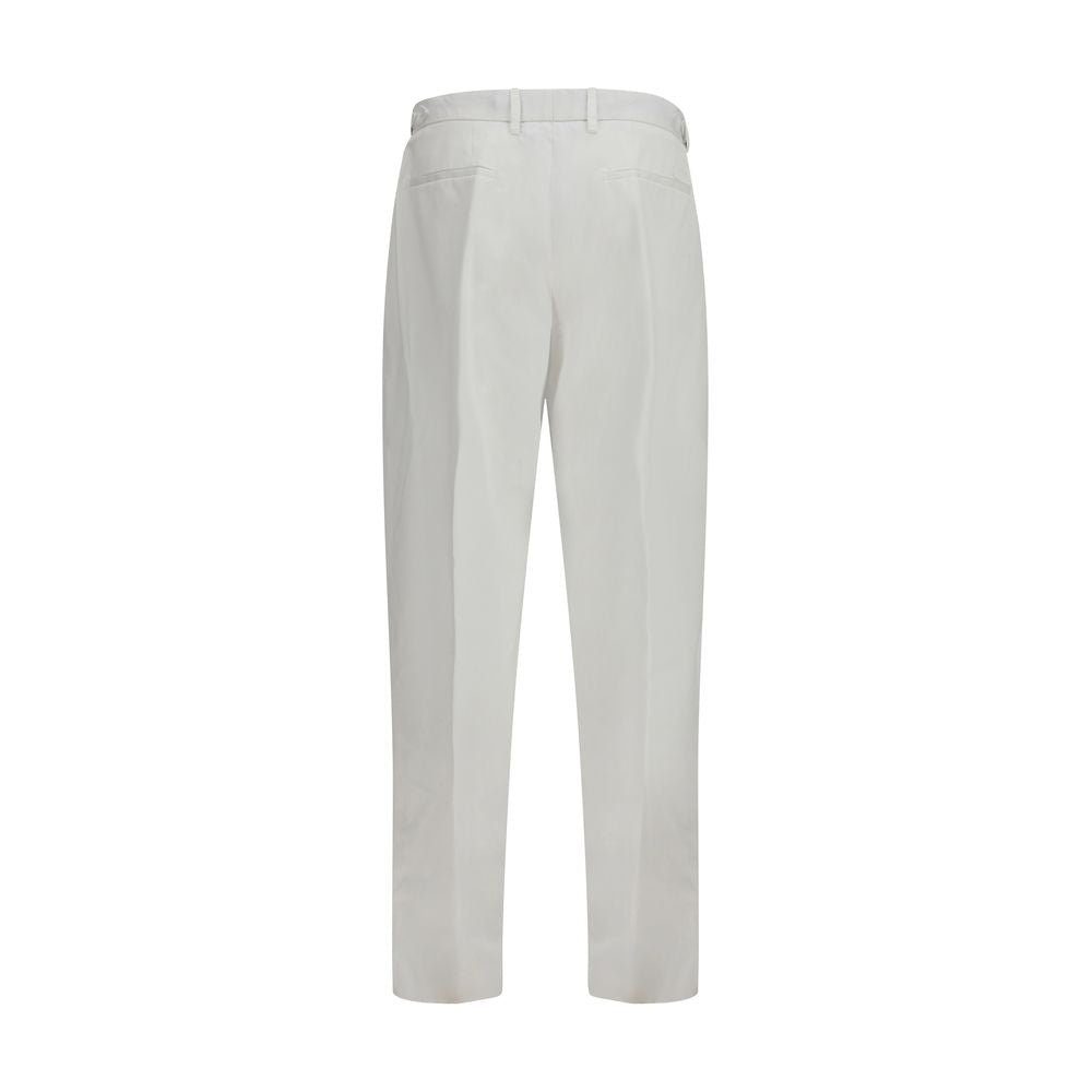 Dolce &amp; Gabbana White Cotton Casual Pants