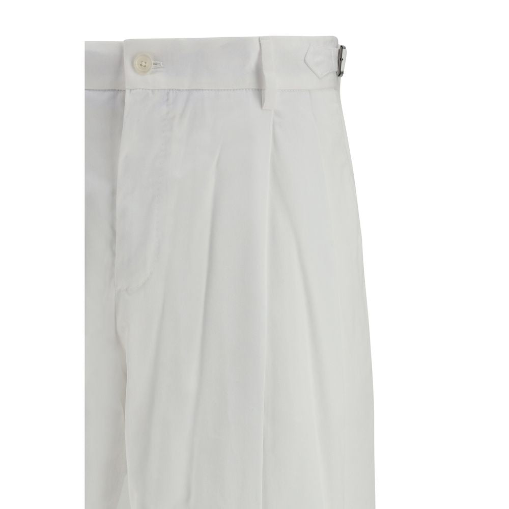 Dolce &amp; Gabbana White Cotton Casual Pants