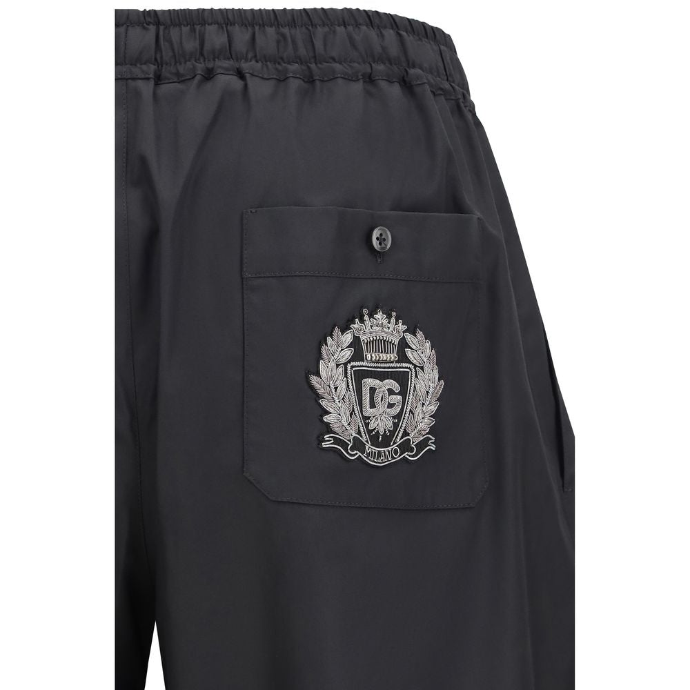 Dolce &amp; Gabbana Black Cotton Bermuda Shorts