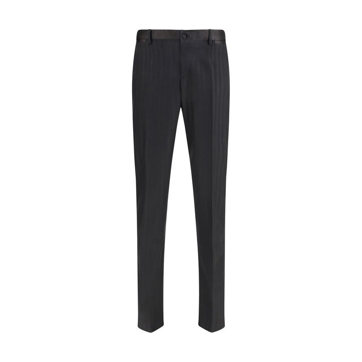 Dolce &amp; Gabbana Black Wool Oves Aries Dress Pants