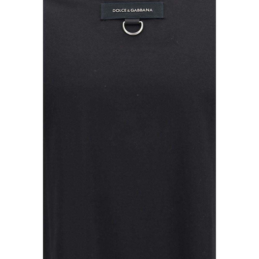 Dolce &amp; Gabbana Black Cotton T-Shirt