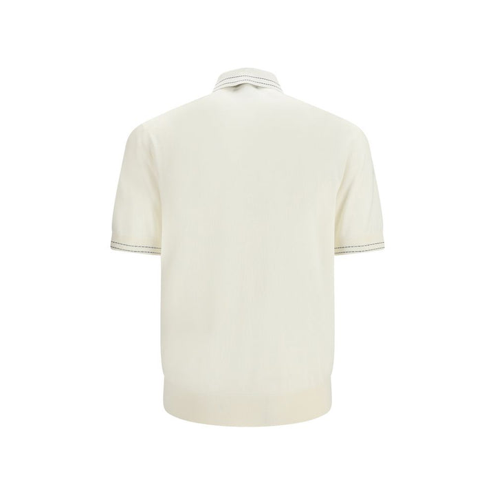 Dolce &amp; Gabbana Beige Silk Polo Shirt
