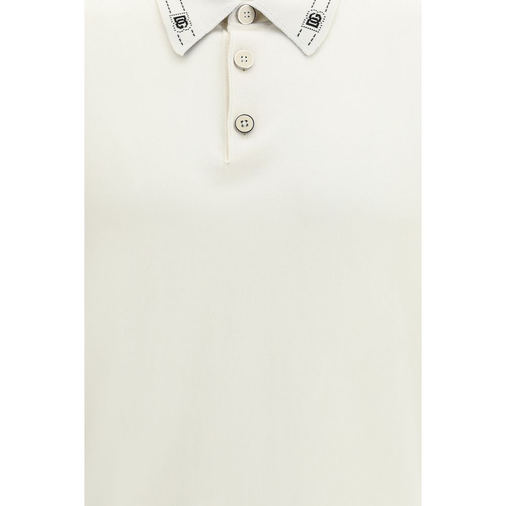 Dolce &amp; Gabbana Beige Silk Polo Shirt