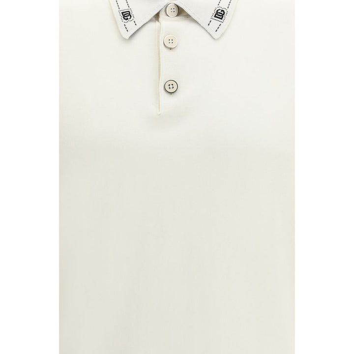 Dolce &amp; Gabbana Beige Silk Polo Shirt